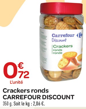 Crackers ronds Carrefour Discount