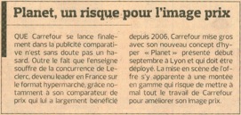 Article du Figaro sur Carrefour Planet