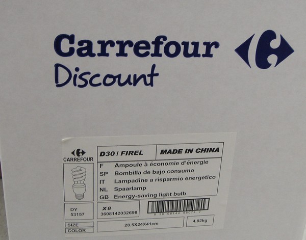 Ampoules de Chine Carrefour Discount