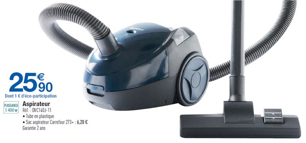 sac aspirateur carrefour discount DVC140J-11 sac aspirateur carrefour discount DVC140J-11