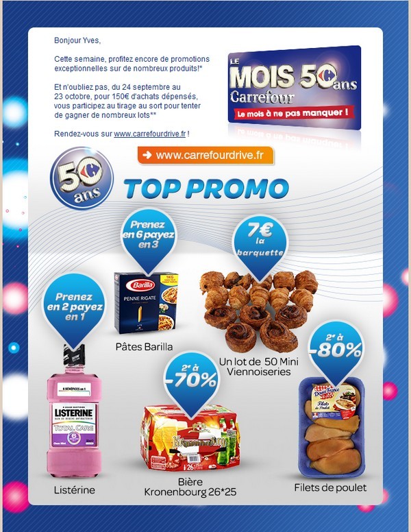 carrefour Mois 50 ans top promo carrefour Mois 50 ans top promo